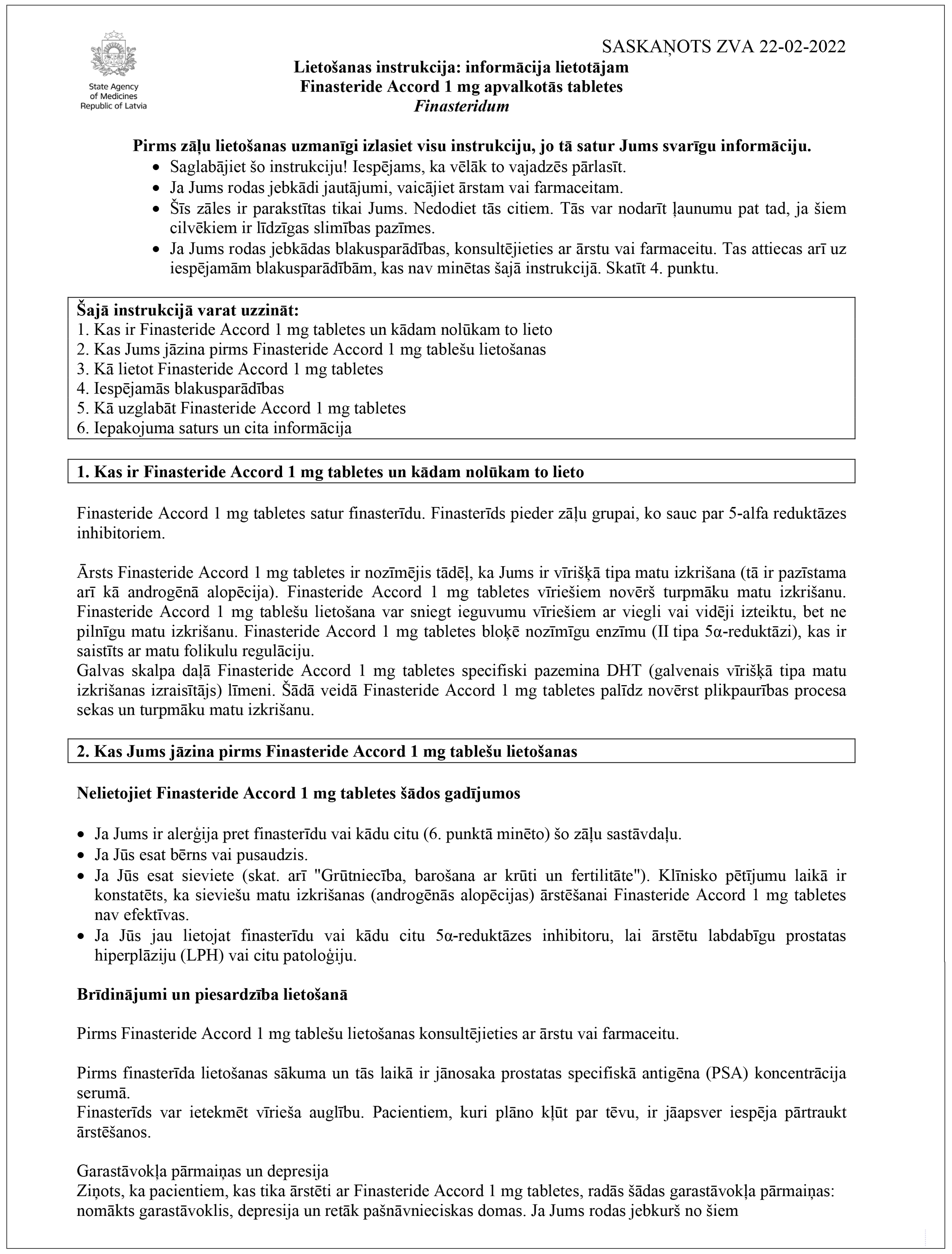 Finastéride 1mg online