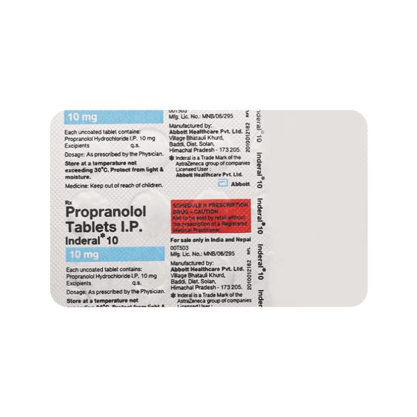 inderal 10 mg prix