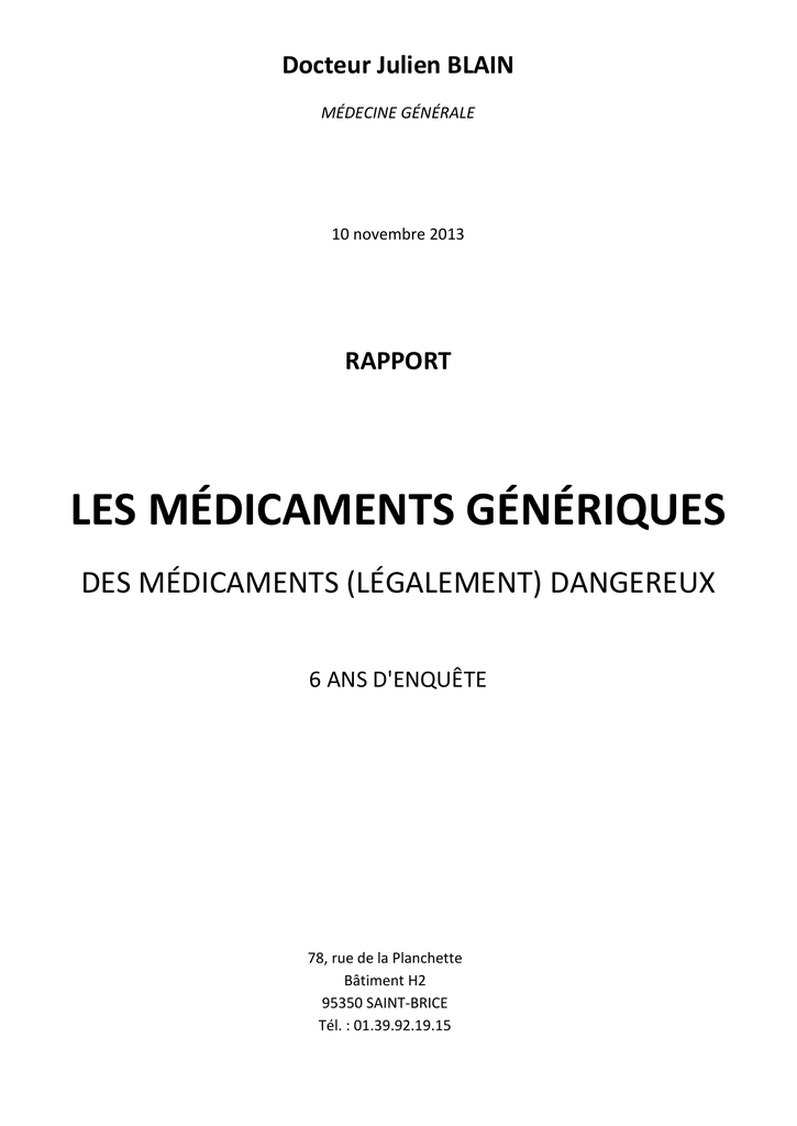 commander du lasilix générique