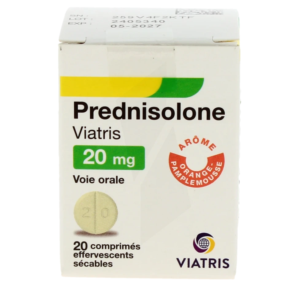 prednisolone 20 mg prix