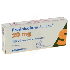 prednisolone 20 mg generique