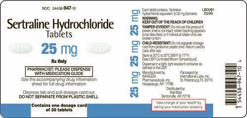 Zoloft 25 mg capsule