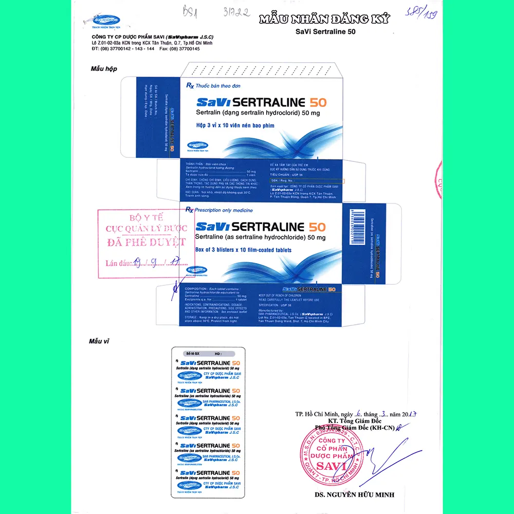 Riva Sertraline 50mg