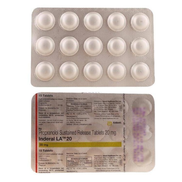 Propranolol inderal 20 mg