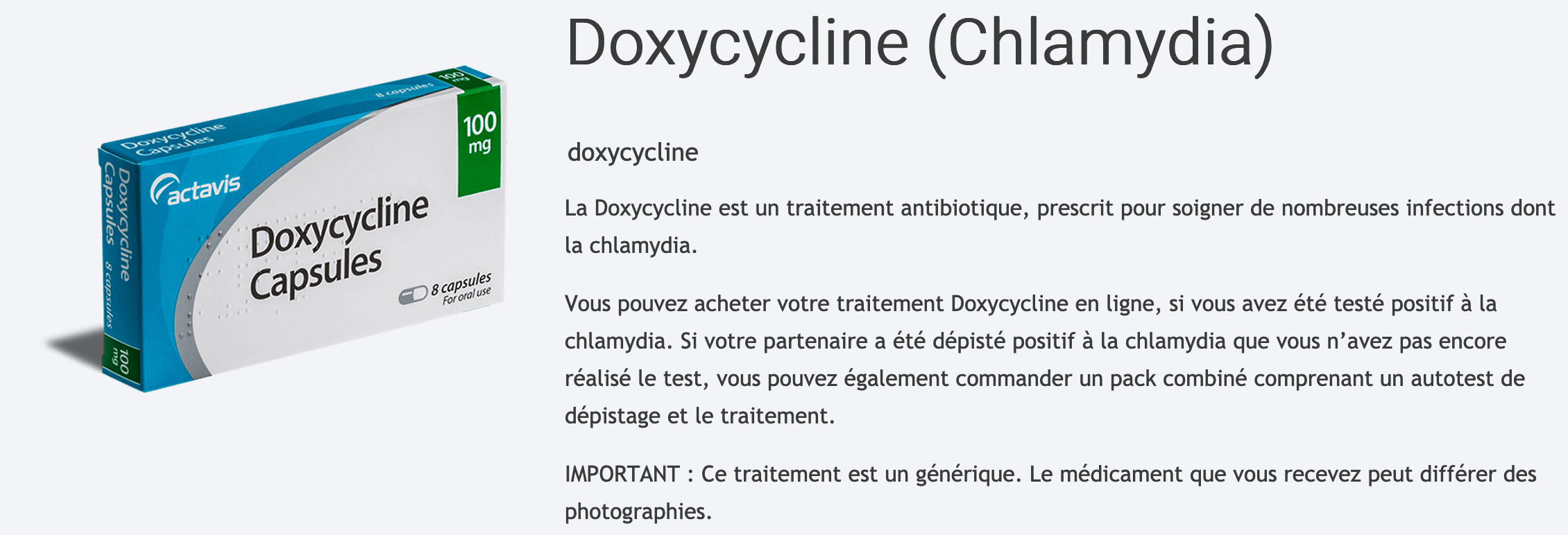 Prix doxycycline paludisme