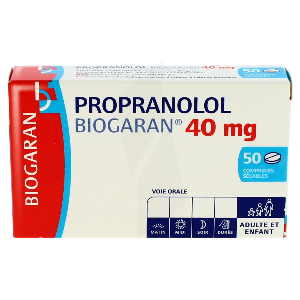 propranolol 40 mg biogaran