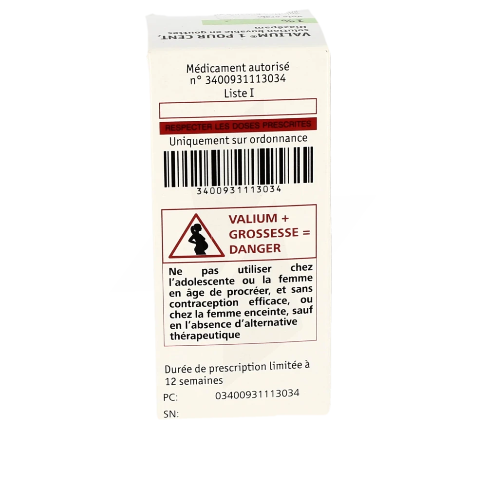 Valium gouttes sans ordonnance