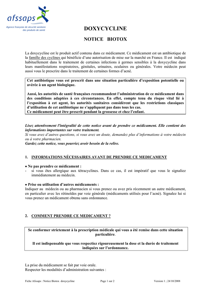 Prix Du Doxycycline