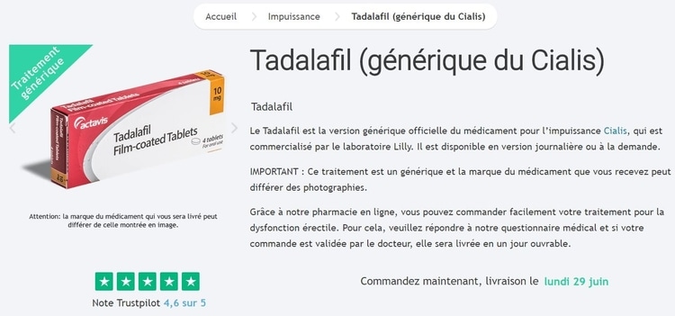 coût du tadacip