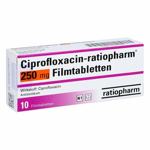 ciprofloxacin 250 mg ratiopharm