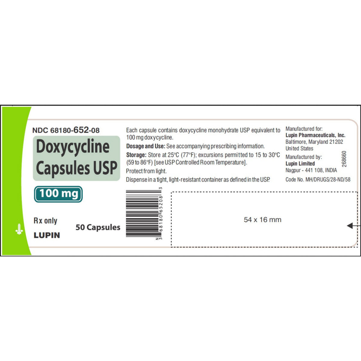 Achat doxycycline 100mg