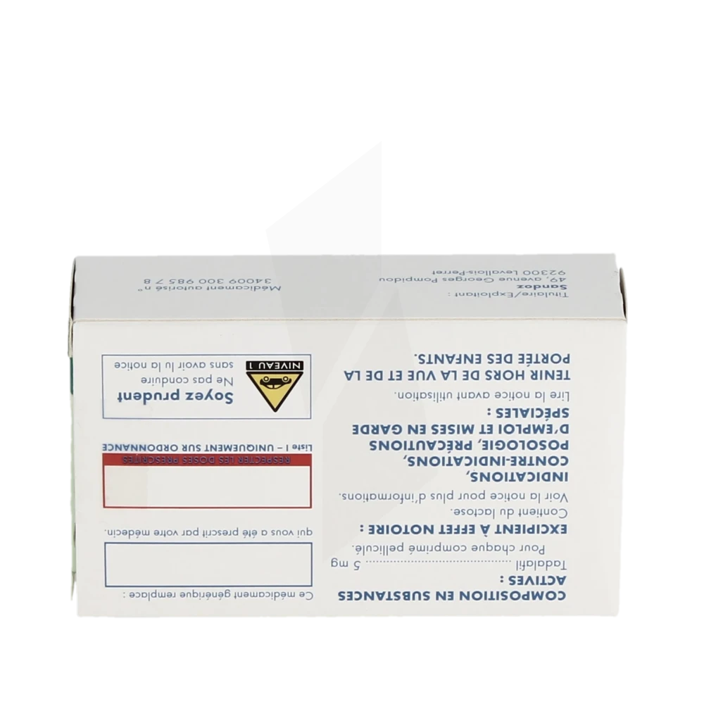 Ordonnance en ligne pour tadalafil