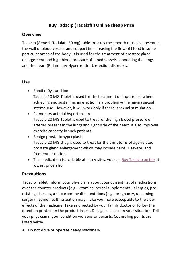 Tadacip Online