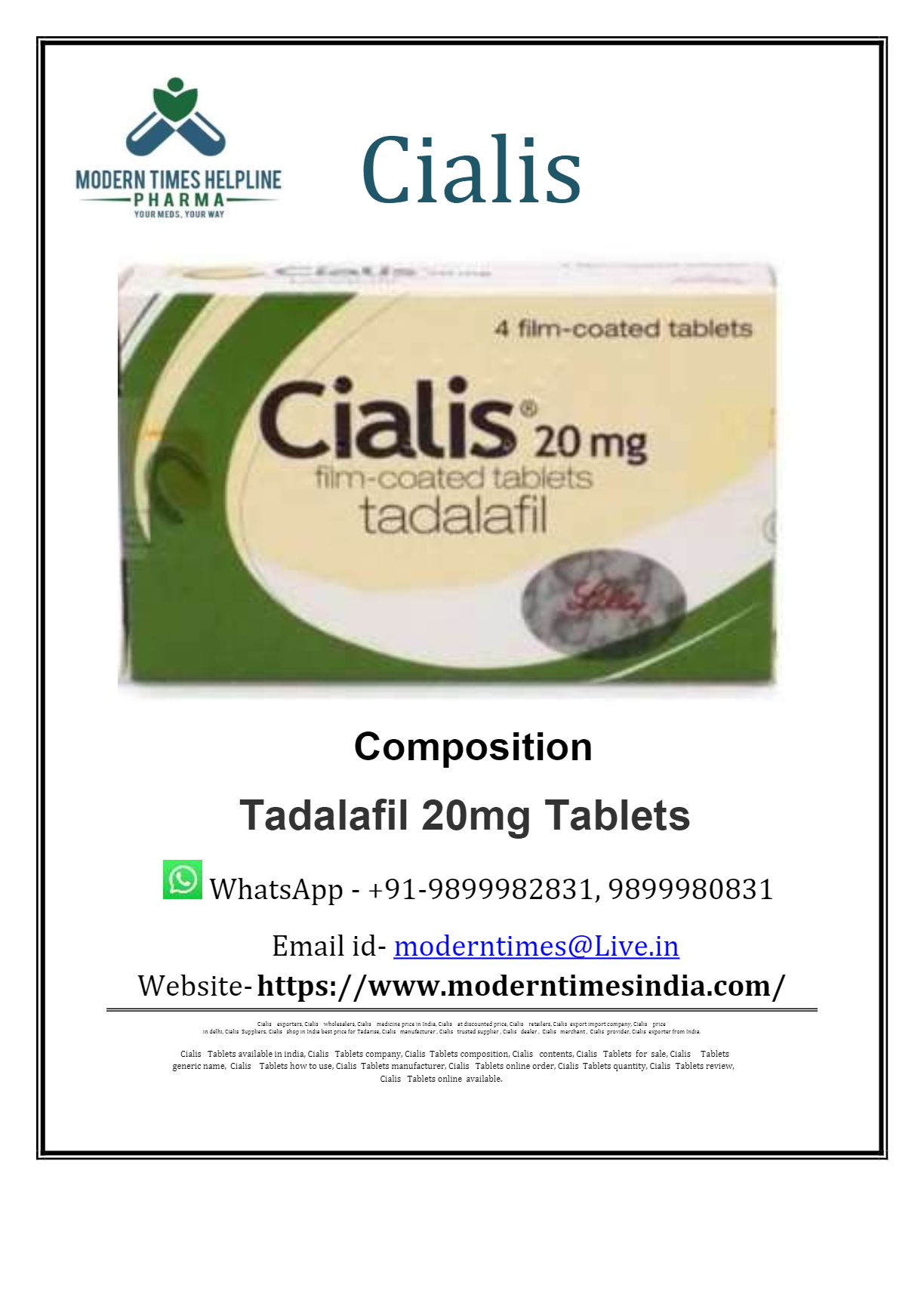 Cialis 20 Mg Compra Online