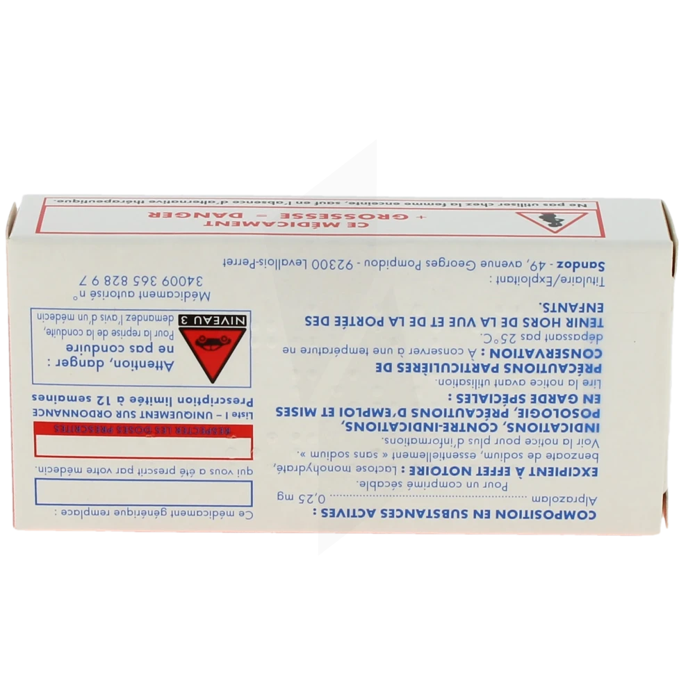 Xanax 25 Prix