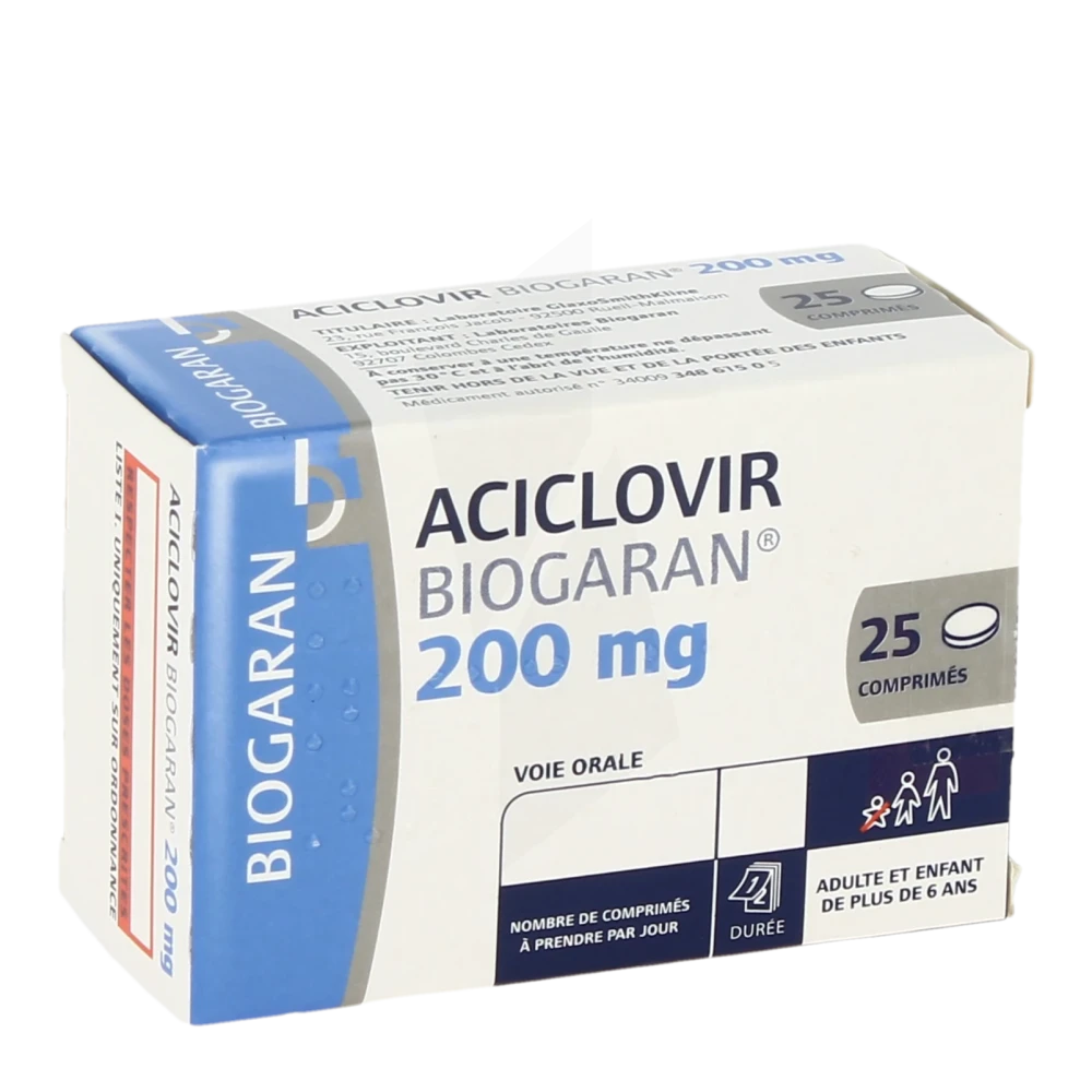 Prix aciclovir comprimés