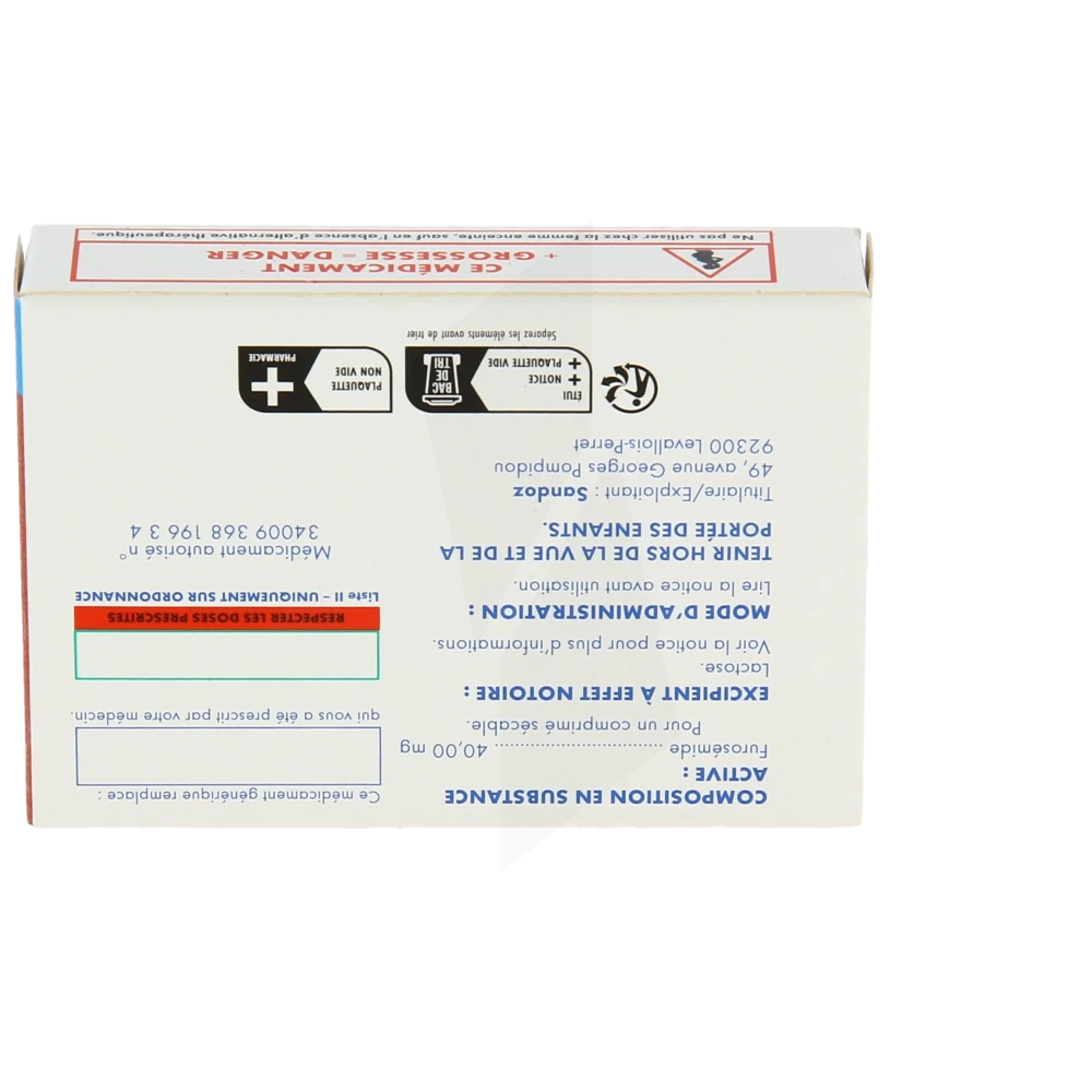 Furosémide 40 mg générique
