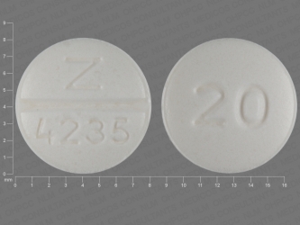 Nadolol 20 mg propranolol