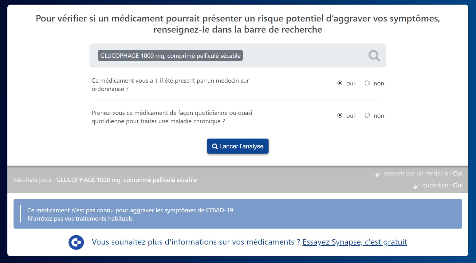 Glucophage avec ou sans ordonnance