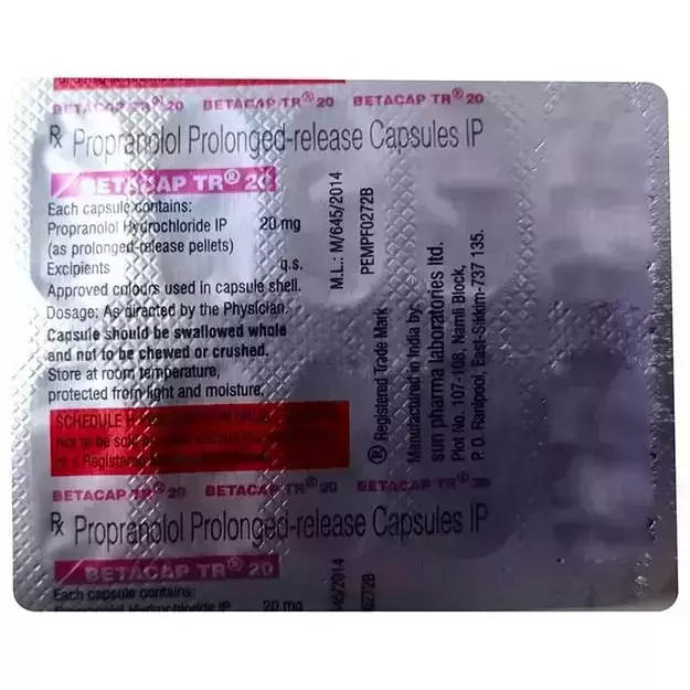 Propranolol 20 mg inderal