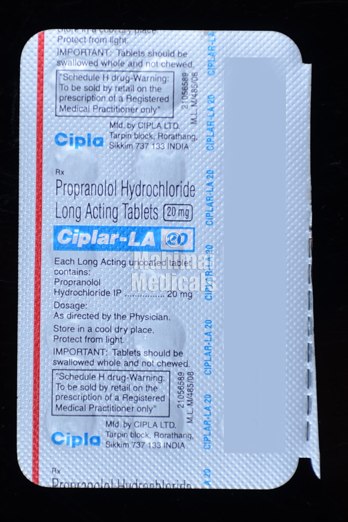 Propranolol 2x 20 Mg