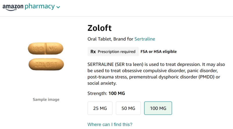 commander du sertraline generique