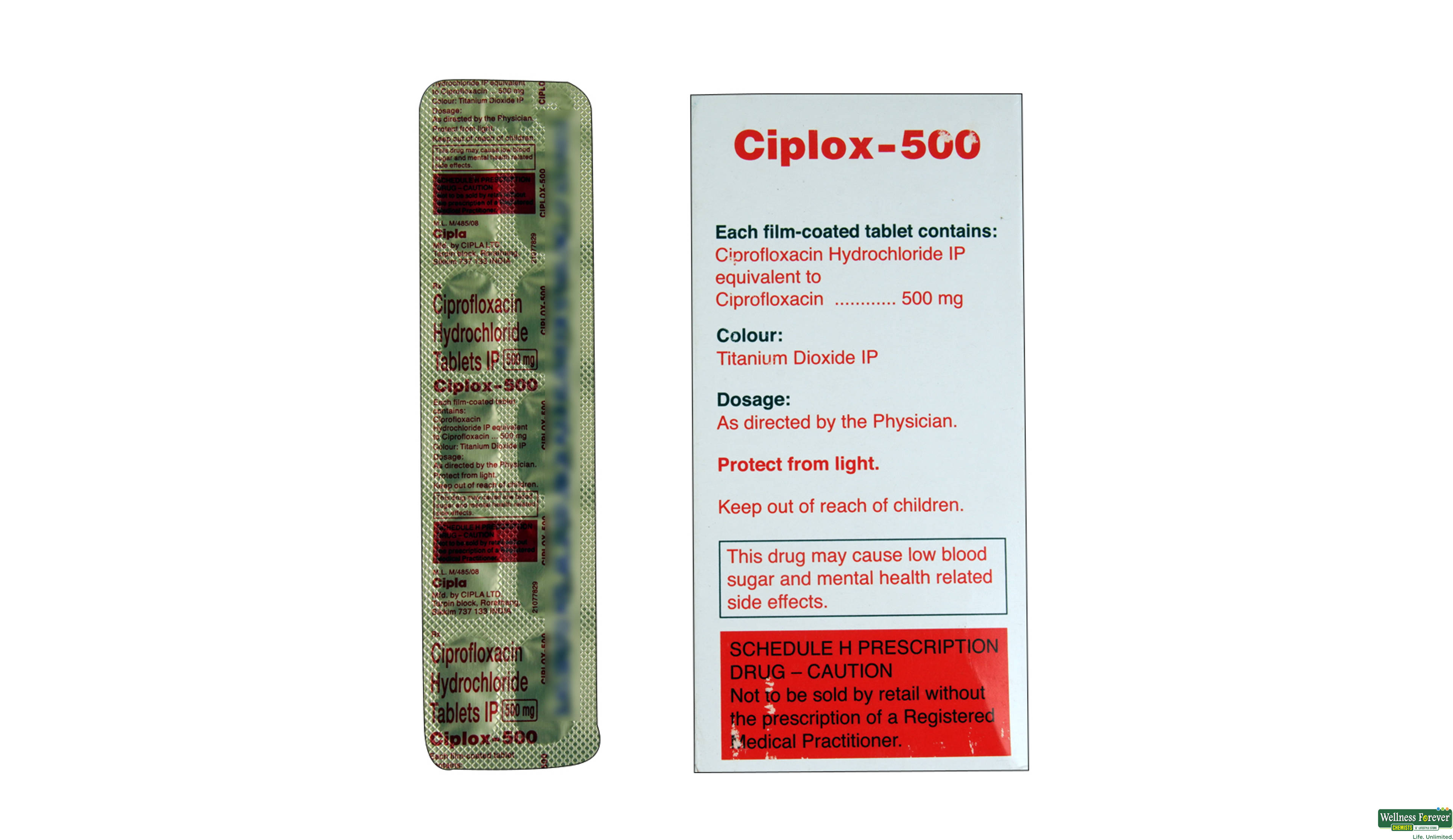 coût ciprofloxacin