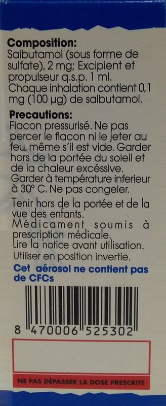 coût du albuterol