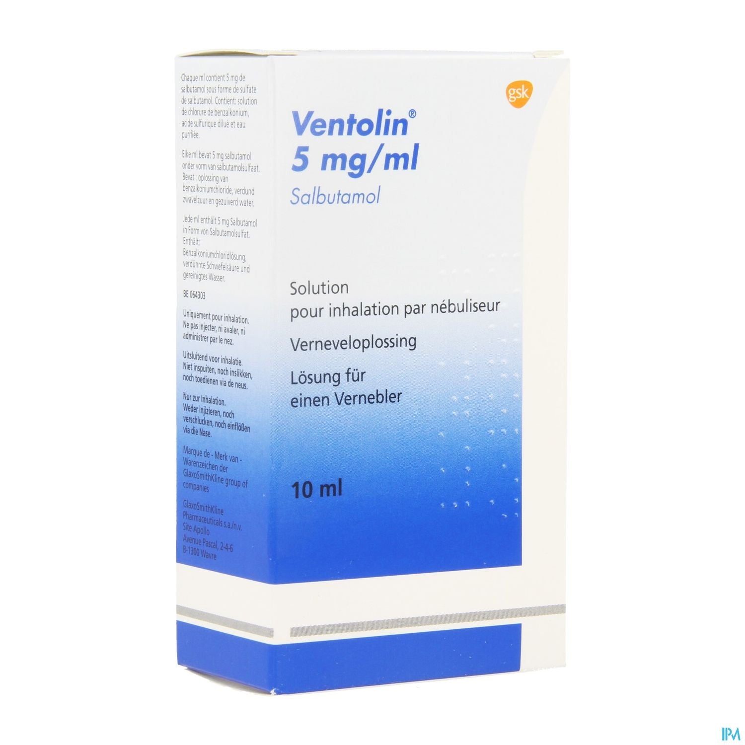 Ventolin puff prix belgique