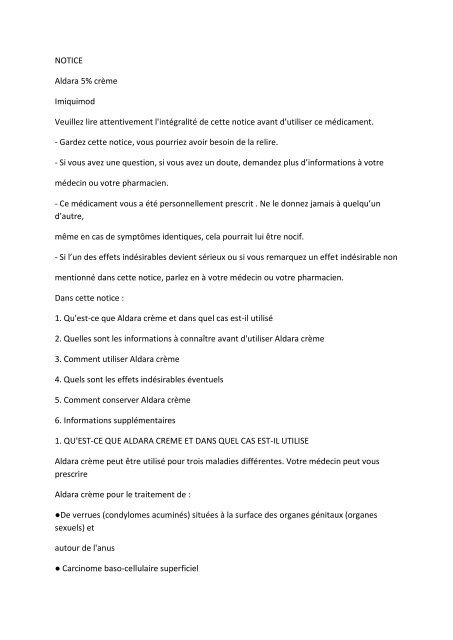 Imiquimod France