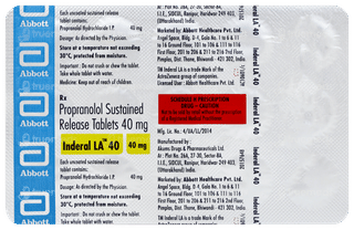 Inderal 40 Mg 50 Tabs