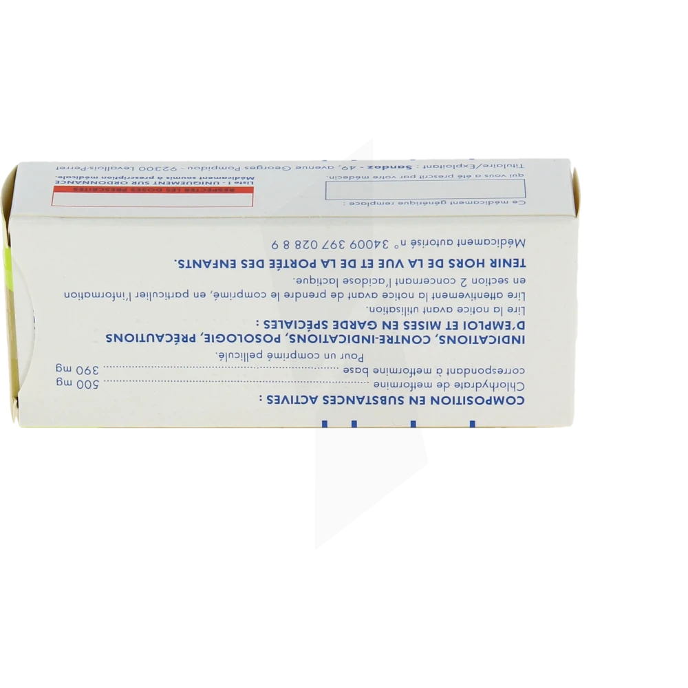 Metformine 500 mg generique