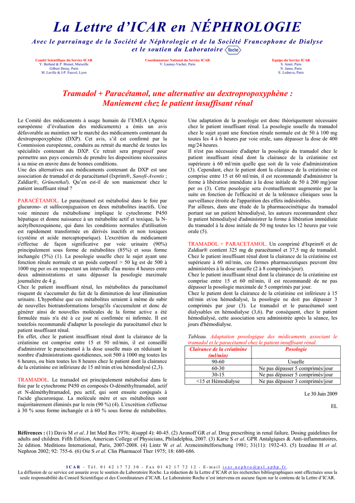 Posologie Du Tramadol 50mg