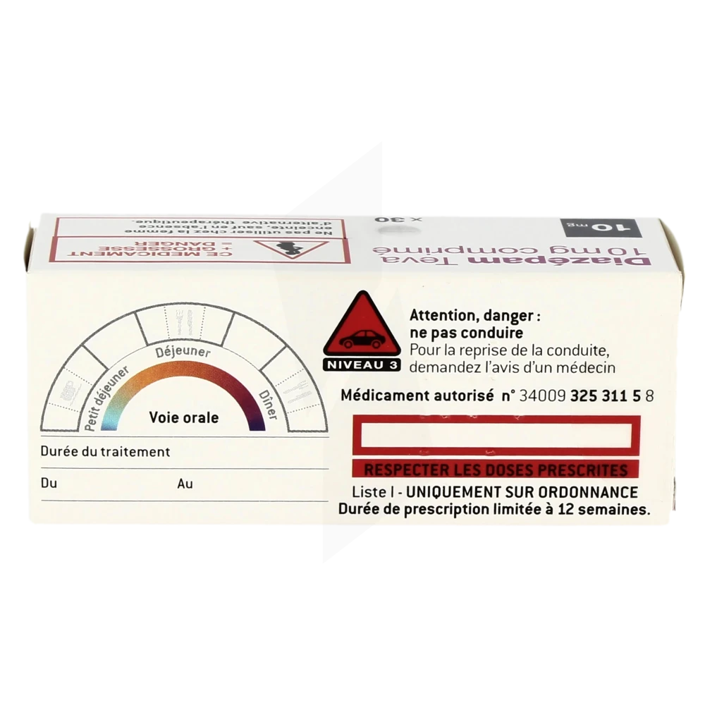 prix du diazepam