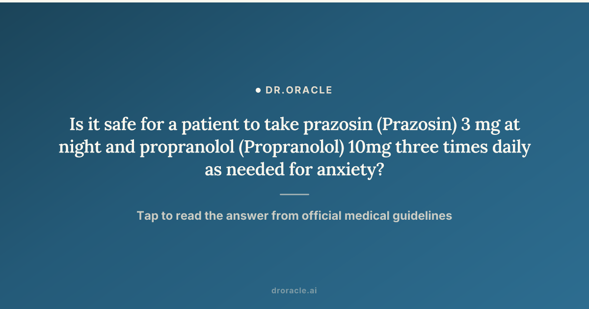 Propranolol 10 mg tid