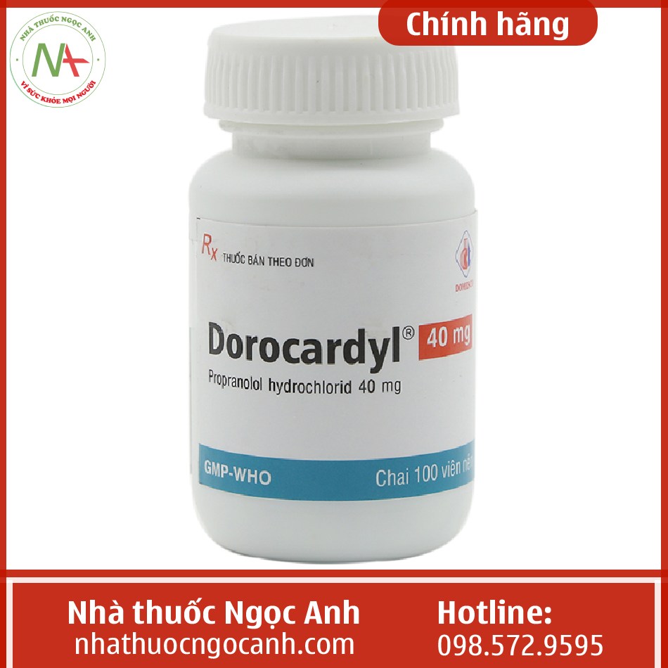 Propranolol 40mg dorocardyl
