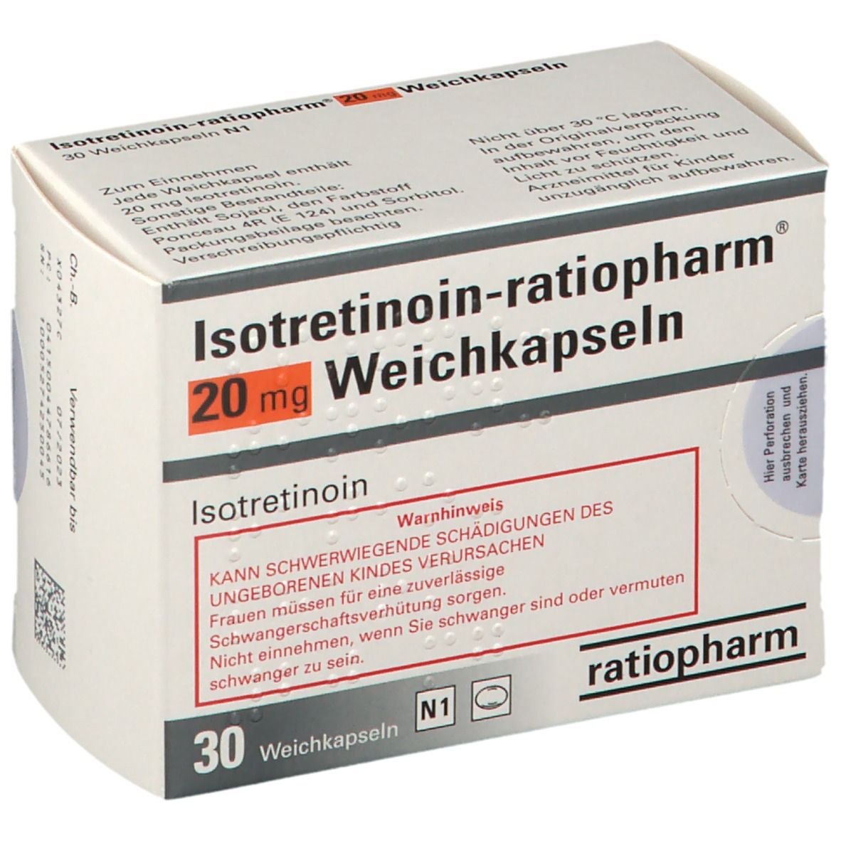Roaccutane 20 mg prix