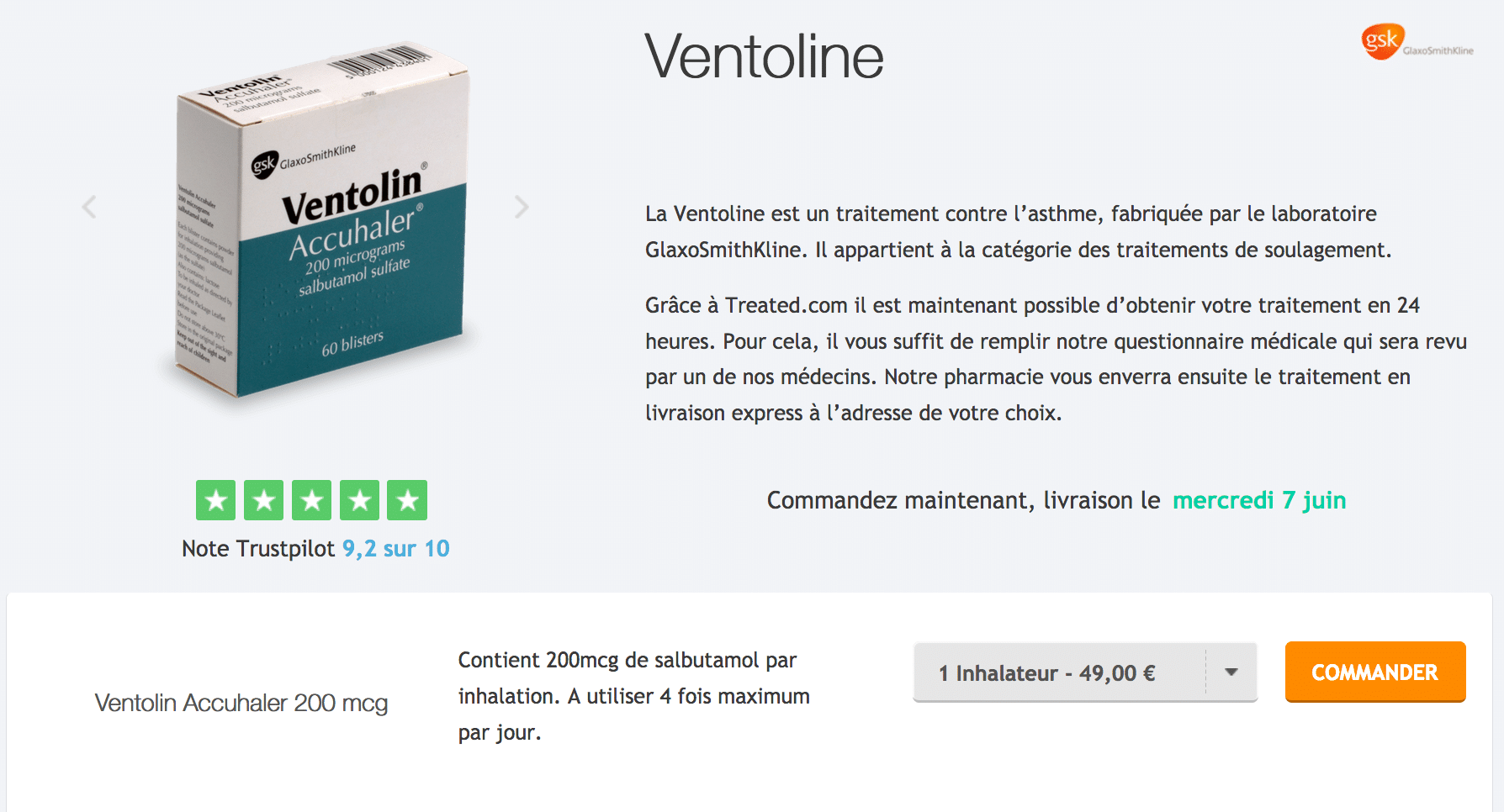 salbutamol achat en ligne