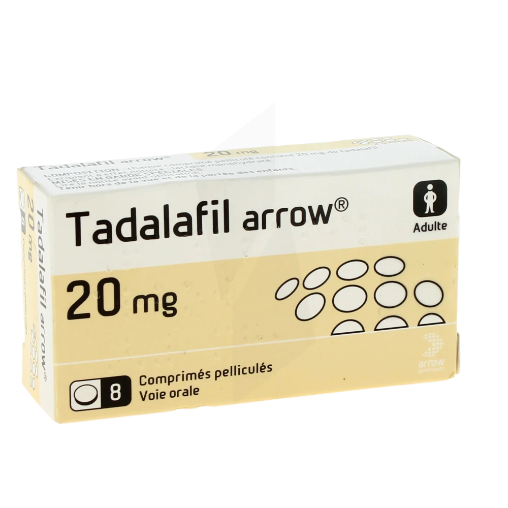 Tadalafil 20mg boîte de 8