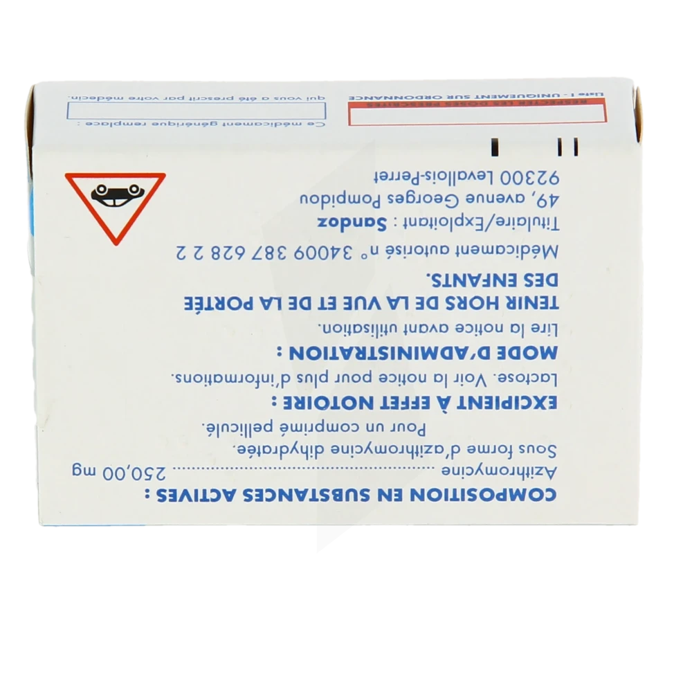Zithromax 250 Mg Comprimé